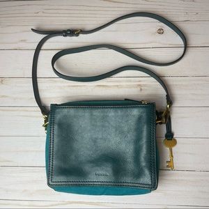 Fossil Campbell Leather and Suede Crossbody